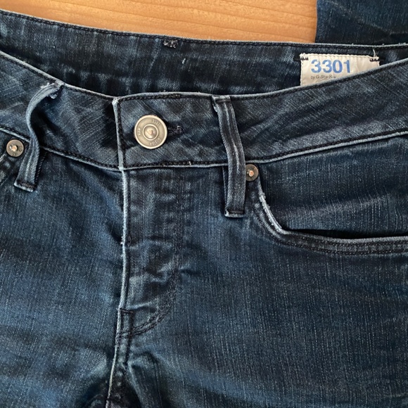 G-Star 3301 Low Rise Skinny Jeans in Dark Wash (Size 27 Tall) - Picture 3 of 10
